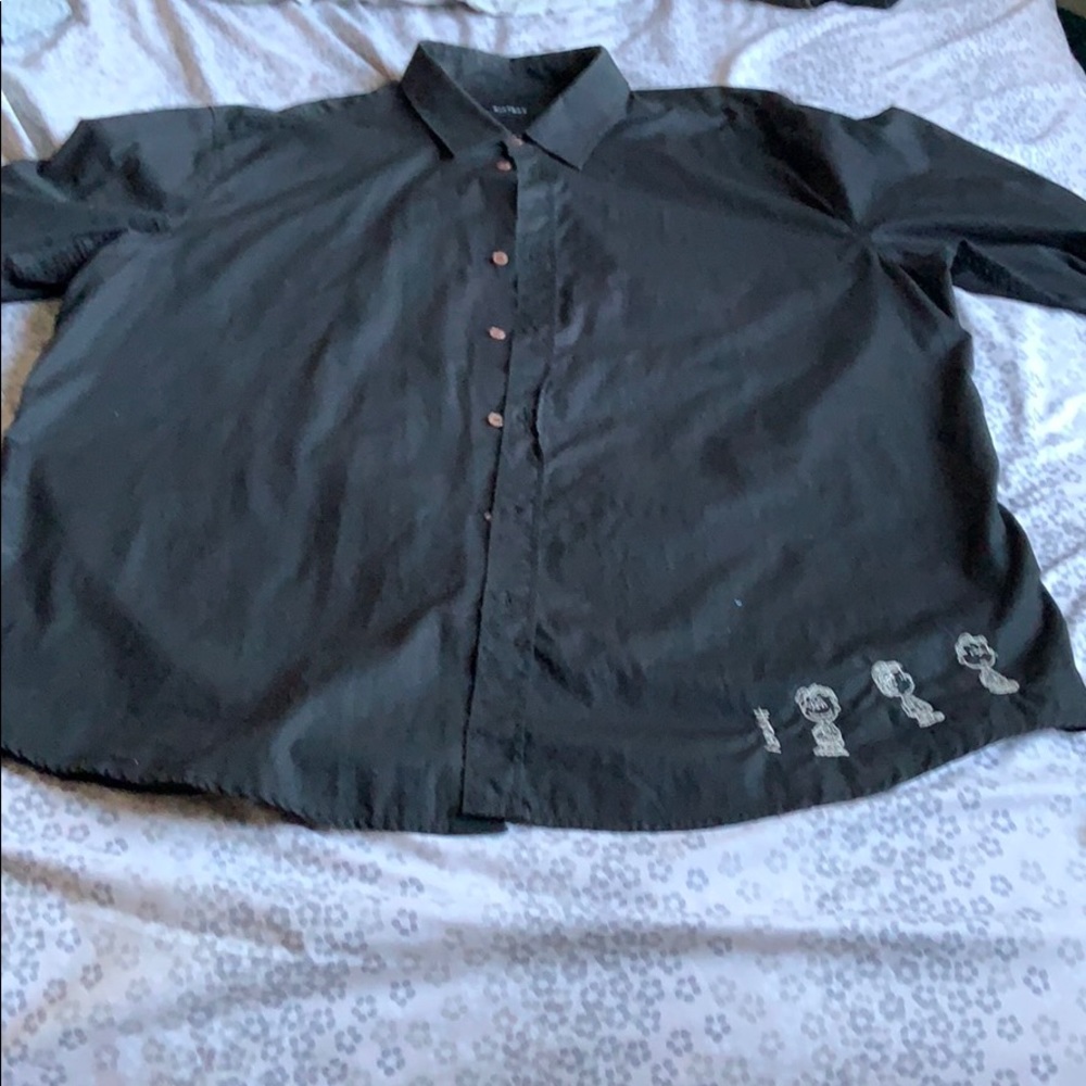 Vintage 90s Charlie brown history button up shirt